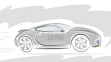 Illustration for Racing Sport car , graphic vector illustration - Royalty Free Image