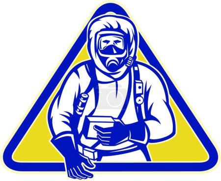 Illustration for Hazardous Chemical HazChem Suit, graphic vector illustration - Royalty Free Image
