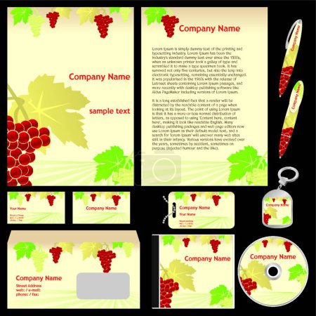 Illustration for Illustration of the vector business templates - Royalty Free Image
