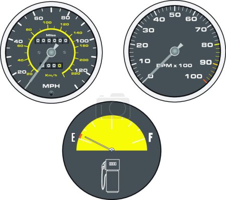 Illustration for Illustration of the Speedometer - Royalty Free Image