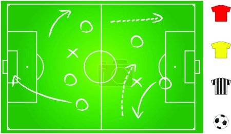 Illustration for Soccer game play, graphic vector illustration - Royalty Free Image