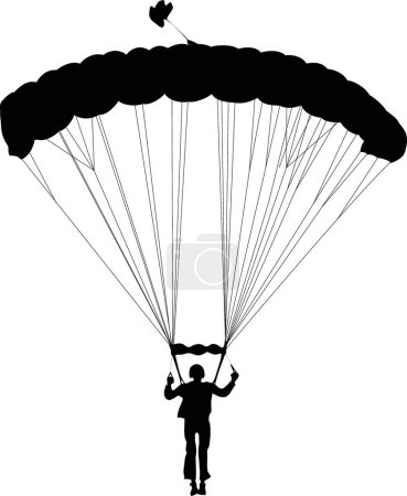 Ilustración de Paracaídas icono web vector ilustración - Imagen libre de derechos