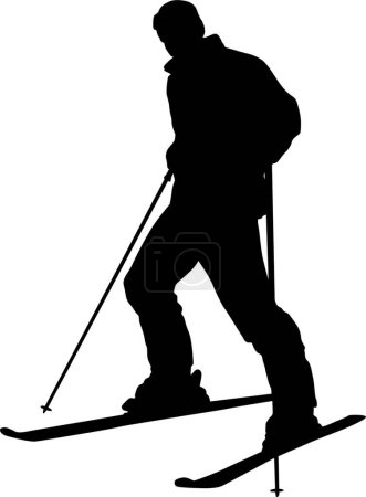 Illustration for Skier, graphic vector illustration - Royalty Free Image