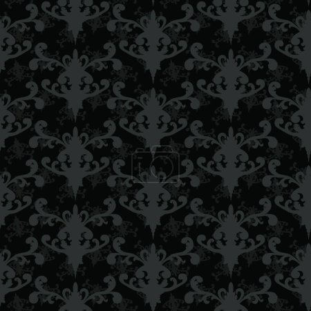 Ilustración de Damask seamless pattern background for wallpaper - Imagen libre de derechos