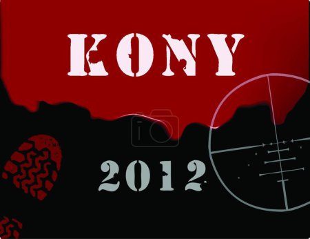 Illustration for Kony 2012  vector  illustration - Royalty Free Image