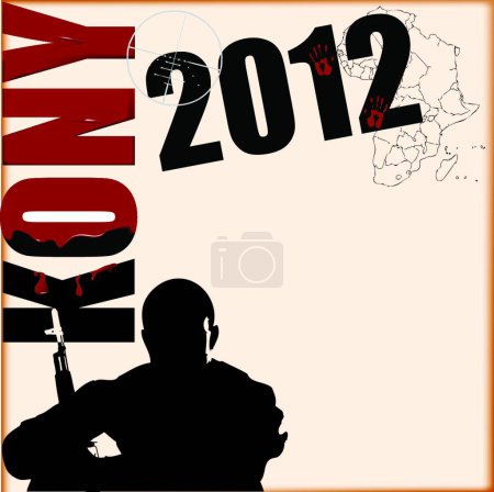 Illustration for Kony 2012, graphic vector illustration - Royalty Free Image