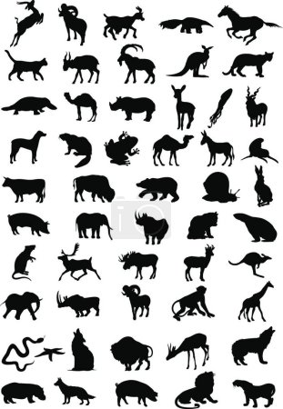 Ilustración de Animales, ilustración vectorial con estilo - Imagen libre de derechos