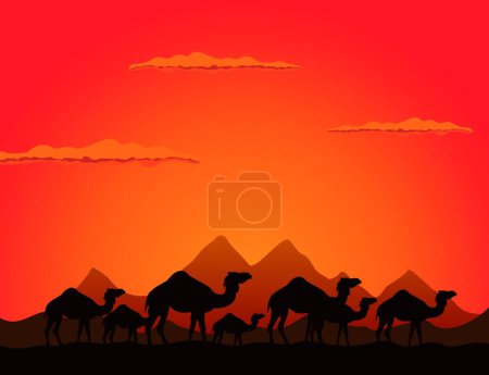 Ilustración de Camello, ilustración vectorial gráfica - Imagen libre de derechos