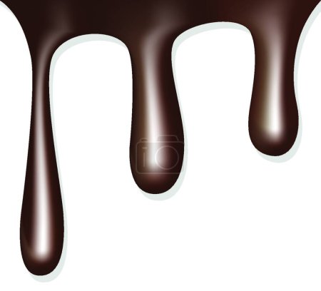 Téléchargez les illustrations : Gouttes de chocolat, illustration vectorielle graphique - en licence libre de droit