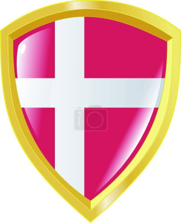 Illustration for Emblem of Denmark, vector illustration - Royalty Free Image