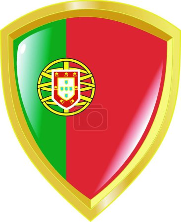 Téléchargez les illustrations : Emblème du Portugal, illustration vectorielle - en licence libre de droit