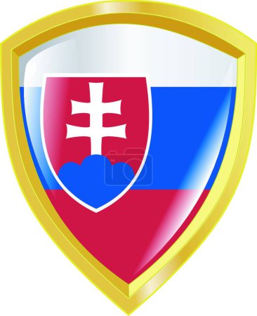 Ilustración de Emblema de Eslovaquia, ilustración vectorial - Imagen libre de derechos