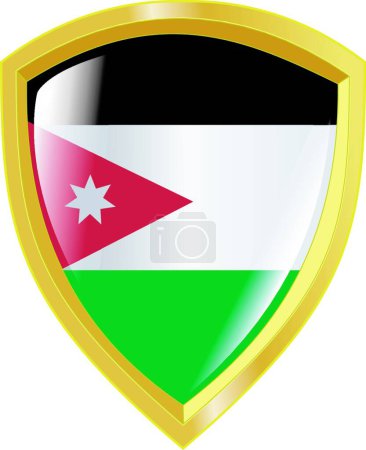 Ilustración de Emblema de Jordania, ilustración vectorial - Imagen libre de derechos