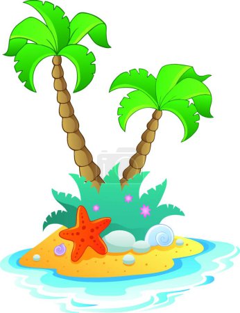 Illustration for Image with small island - Royalty Free Image