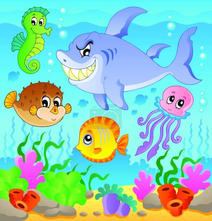Illustration for Image with undersea theme - Royalty Free Image