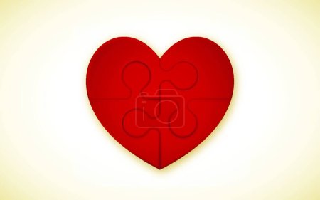 Illustration for Heart Puzzle  vector  illustration - Royalty Free Image