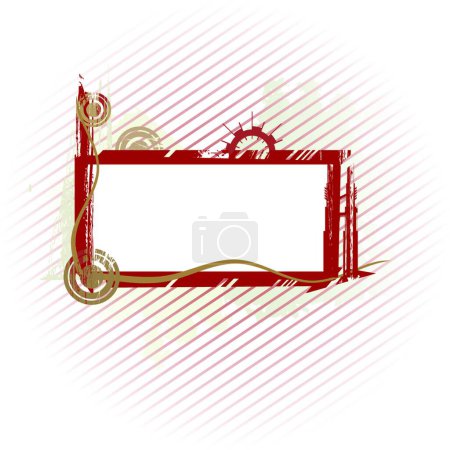 Illustration for Olive industrial frame, colored vector illustration - Royalty Free Image