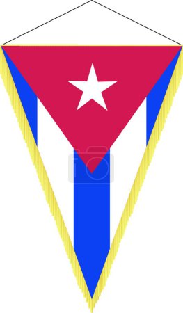 Ilustración de "Imagen vectorial de un banderín con bandera nacional de Cuba
" - Imagen libre de derechos