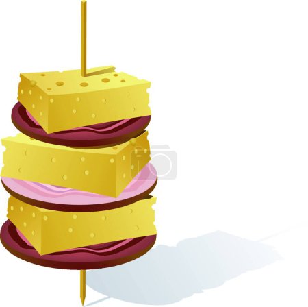 Illustration for Vector image canapes on white background - Royalty Free Image