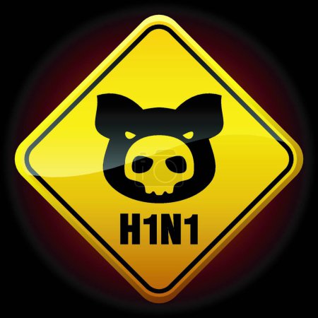 Téléchargez les illustrations : Illustration vectorielle du signe H1N1 - en licence libre de droit