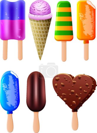 Illustration for Vector of  sweet  popsicles - Royalty Free Image