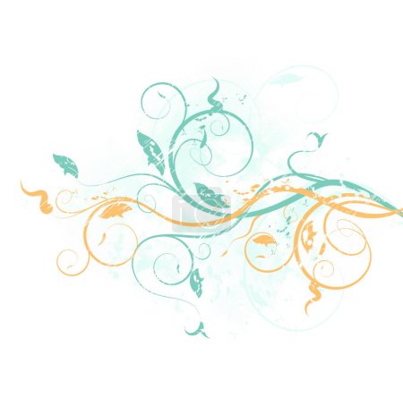 Illustration for Floral vector background, illustration - Royalty Free Image