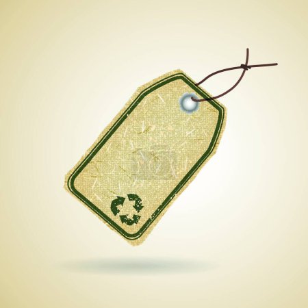 Illustration for Eco recycle tag, colored vector illustration - Royalty Free Image