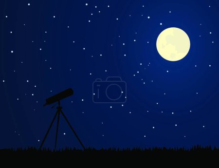 Illustration for Supervision over stars vector illustration - Royalty Free Image