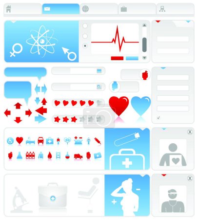 Ilustración de Sitio médico, ilustración simple del vector - Imagen libre de derechos