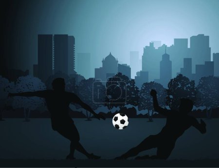 Téléchargez les illustrations : Illustration vectorielle moderne de football - en licence libre de droit