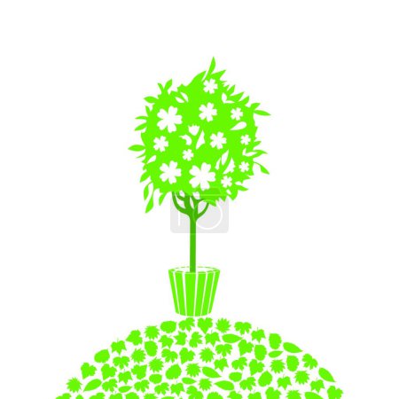Illustration for Tree icon vector illustration - Royalty Free Image