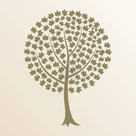 Ilustración de Bandera artística del árbol, ilustración del vector - Imagen libre de derechos