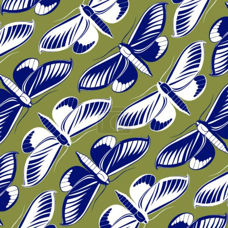 Illustration for Set of Butterflies, creative art illustration - Royalty Free Image