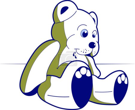Téléchargez les illustrations : "Teddy Bear jouet "illustration vectorielle - en licence libre de droit