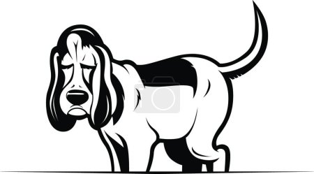 Téléchargez les illustrations : Illustration vectorielle drôle de chien dessin animé - en licence libre de droit