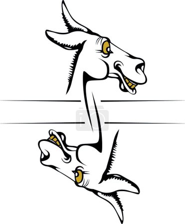 Illustration for Illustration of the donkey smile face - Royalty Free Image