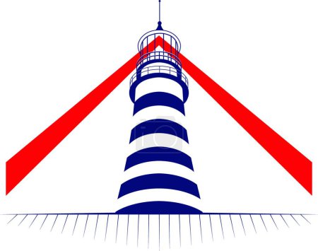 Illustration for Lighthouse tower icon, vector illustration - Royalty Free Image