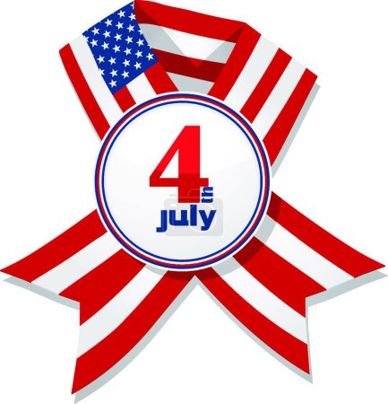 Ilustración de Independence Day insignia vector ilustración - Imagen libre de derechos