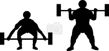 Illustration for Weight lifter man, colored vector illustration - Royalty Free Image