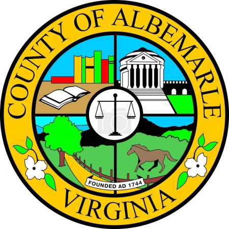 Ilustración de Albemarle sello del condado moderno vector ilustración - Imagen libre de derechos