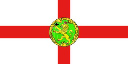 Ilustración de Ilustración de la bandera de la isla de Alderney - Imagen libre de derechos
