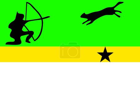 Ilustración de Ilustración de la bandera de Amazonas - Imagen libre de derechos