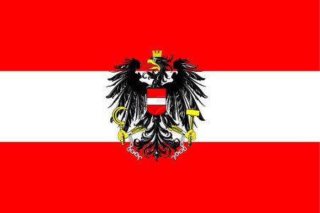 Téléchargez les illustrations : Autriche drapeau national, illustration vectorielle graphique - en licence libre de droit
