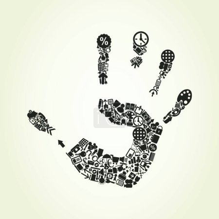 Illustration for Hand office icon, vector illustration - Royalty Free Image