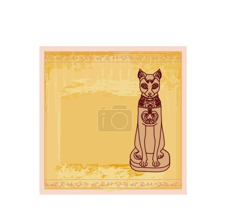 Illustration for Stylized Egyptian cat icon, vector illustration - Royalty Free Image