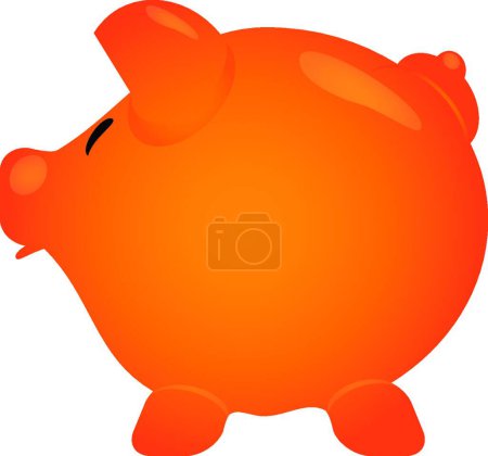 Illustration for Piggy bank icon vector illustration - Royalty Free Image