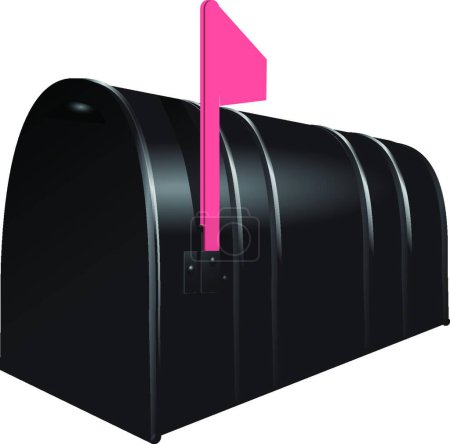Illustration for Correspondence mailbox illustration, postbox - Royalty Free Image