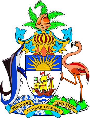 Ilustración de Bahamas coa, ilustración vectorial gráfica - Imagen libre de derechos