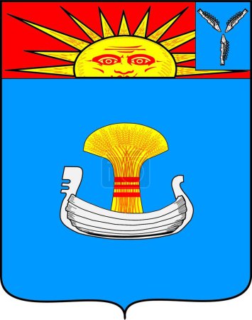 Illustration for Balakovo  coat of arms vector illustration - Royalty Free Image