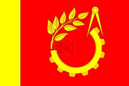 Illustration for Balashikha city flag, graphic vector illustration - Royalty Free Image